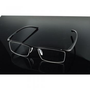 Luxury Men's Titanium Black Half-Rim Reading Glasses +4.5