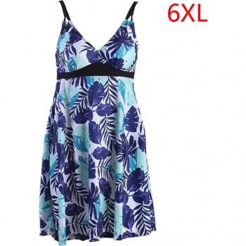 Retro‑Tankini mit hohem Taillenbereich – 6XL Damen
