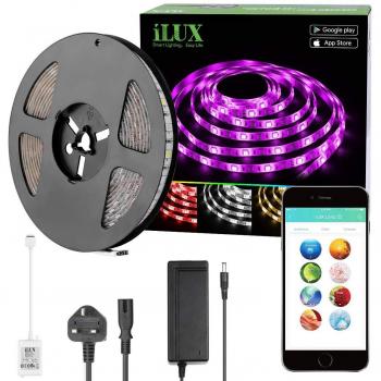 PartyLite iLUX Smart Strip – 5m, 300 Color LEDs, 12V/3A Adapter