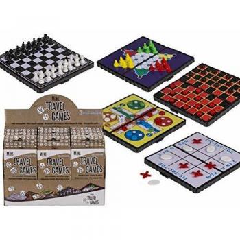 OOTB Minispiele mit Magneten für unterwegs (Schach, Ludo, Dame, Halma & DREI gewinnt)