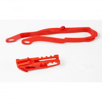 Honda CR 125 / 250 2007 Kettenführung und Schwingenschleifer rot