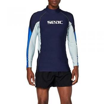 Seac Herren Rash Guard Long Evo, UV Schutz, Blau, XXL