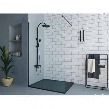 Mampara de ducha DAREN italiana 120x200 cm negro mate