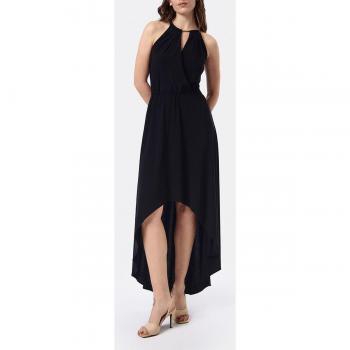 Cuplé Vestido Cola Punto Crep Negro