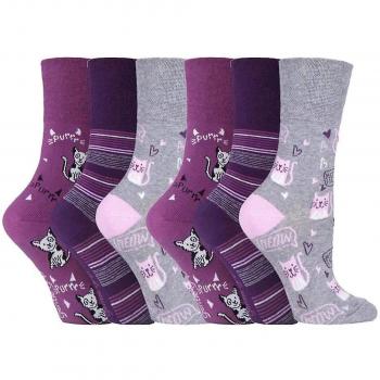 Gentle Grip Women's 6 Pairs Non-Elastic Socks
