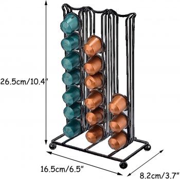 Iron Chrome Coffee Capsule Holder for 42 Nespresso Pods