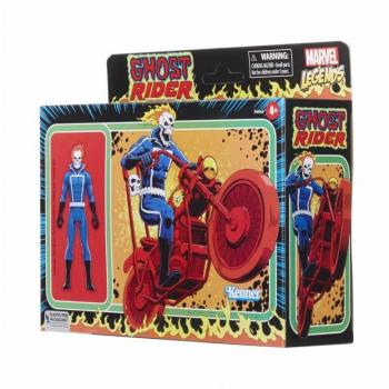 Figura marvel ghost rider motorista fantasma con moto coleccion retro