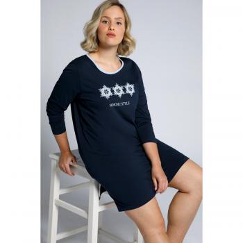 Camicia lunga donna taglia 60/62 blu in cotone
