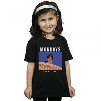 T-shirt enfant Disney Lundi, je suis fatigué Noir