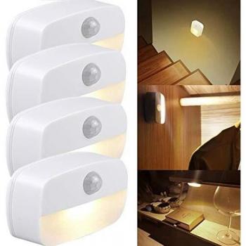 Bewegungsmelder‑Nachtlicht für Bad & Treppe – 4 Pack