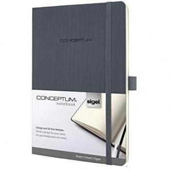 Sigel CONCEPTUM A5 Soft Cover Notebook Ruled 194 Pages Dark Grey