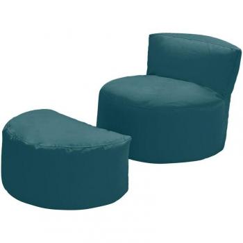 Pouf de jeu pour enfants avec repose-pieds intégré