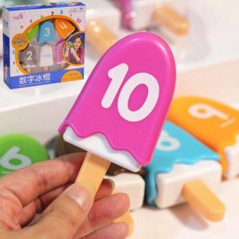 Math Popsicle Digital Games for Early Learners, Fine Motor Skill Toy, Set of 10, Ages 3 Years+