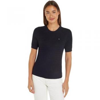 Tommy Hilfiger Strickshirt mit Logo-Stitching, Größe XL