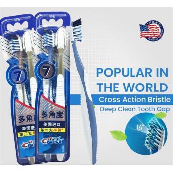Spazzolino Manuale Crest 7 Effetti Pro Health Setole Morbide Rimozione Macchie di Placca Blu