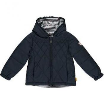 Steiff Giacca per Bambina, Reversibile Blu Marino