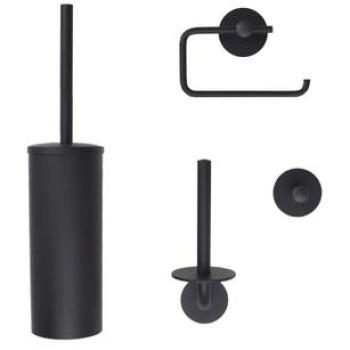 Ensemble de toilette Nemo Spring Nero avec brosse et porte-rouleau de réserve
