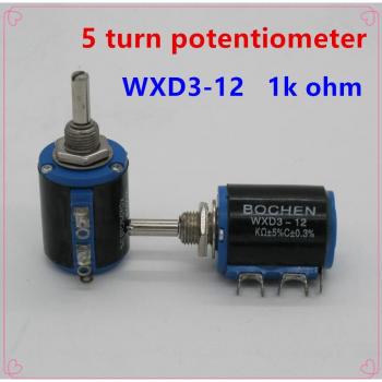 2PCS WXD3-12 2W 1K ohm Multi-Turn Potentiometer