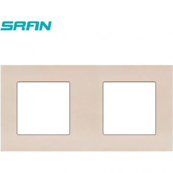 Dual‑Frame Iron Plate Blank Panel – 172×86 mm (White)