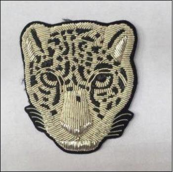 Badge Tête de Léopard Brodé
