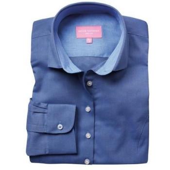 Brook Taverner Dames Aspen Oxford-shirt Lange Mouwen 12 UK