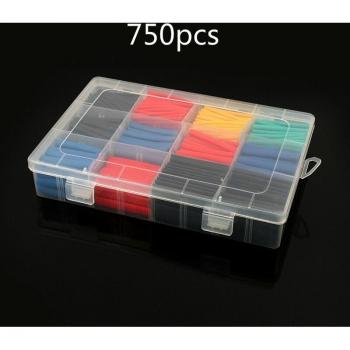 Kit de gaine thermorétractable en polyoléfine, isolation pour câbles électriques, étanche, rétrécissement 2:1, 750/580 pièces