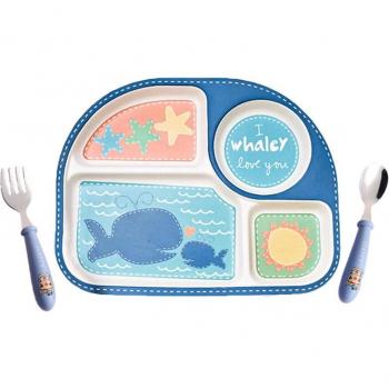 Juego de plato, cuchara y tenedor para bebé