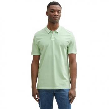 TOM TAILOR Denim Herren Poloshirt, grün, Regular Fit, Piqué, XXL