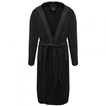 Bata de Descanso VidaXL 500 g/m² Negro XL – Algodón Unisex, Ropa de Sauna y Pijama
