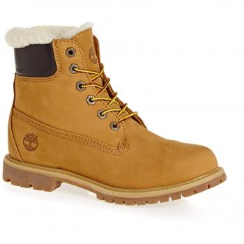 Timberland Brown Lace-Up Boots for Women, Premium 6 Inch, Size 6