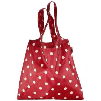Reis‑Shopper AT3014 Mini‑Maxi – Ruby‑Punkt-Muster, rot, 60 x 7 cm