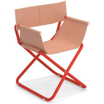 Snooze Gartenbank Scharlachrot – 61 × 80 × 60 cm, klappbares Stahlgestell, EMU‑Tex Sitzfläche