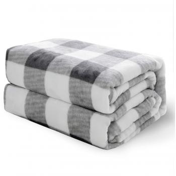Microfiber Serenity Black/White Throw