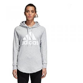 SportID Damen Kapuze Sweatshirt Adidas – Grau-Weiß (S)