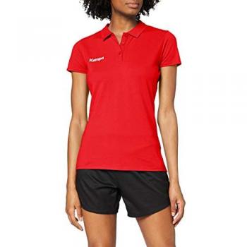 Kempa Basics Kurzarm Poloshirt für Damen Rot XS