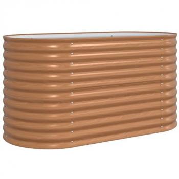 Surélévation de Jardin en Acier Marron 160x80x81 cm (Aspect Bois) – VidaXL