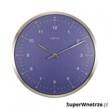 NeXtime Horloge Murale 60 Minutes Métal Bleu Ø33