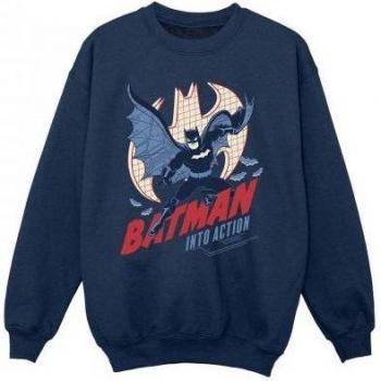 Batman Mädchen Hoodie Into Action 5-6 Jahre weiß