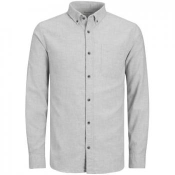Camicia A Maniche Lunghe Classic Grigio Melange 2XL