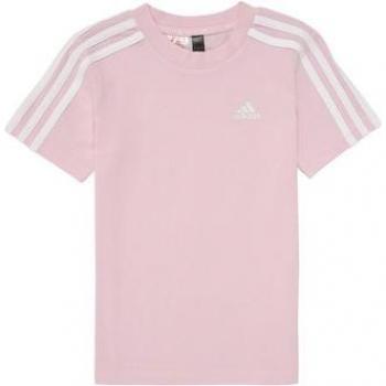 Camiseta Corto Manga Adidas 3 Stripes Cotton Rosa
