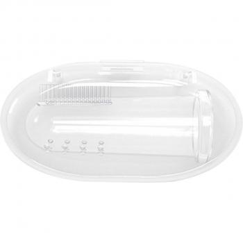 Sac‑brosse bébé : brosse à dents silicone portative + boîte de rangement mixte