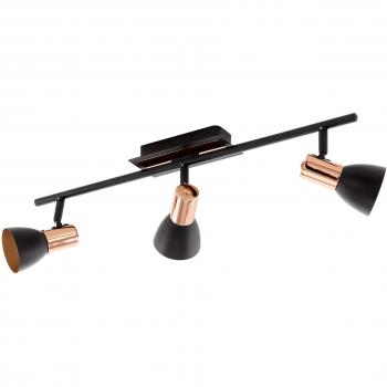 Black and Copper Eglo Barnham Adjustable Spotlights
