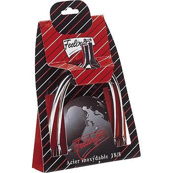 Acessório Prince of Wales: Espelhos Laterais de Aço Inoxidável com Laços Ronds (Feminino, 20 mm)