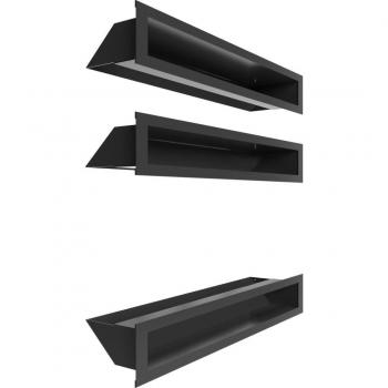 Set di griglie di ventilazione 3x per caminetto con vetro dritto