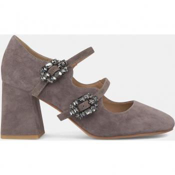 Alma En Pena Women's Gray Heels, 6 UK, Buckled
