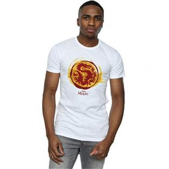 T-shirt homme Disney Mulan dragon Courage rouge