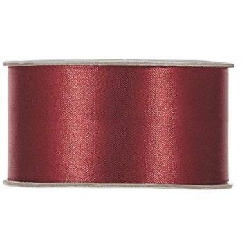 Ruban bordeaux satin double face 40mm 25m