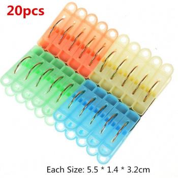 8PCS Strong Plastic Clothespins for Laundry