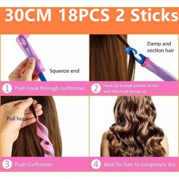 Spiral Shape Hair Curlers for Soft Hair 20CM-75CM 18-20 Pieces