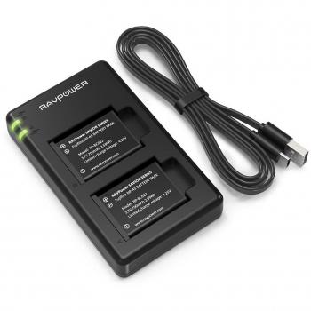 Dual Slot USB Charger & NP-45S Batteries by RAVPower